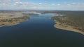 Aerial view joh Bjelke-Petersen dam reservoir queensland