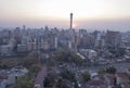 Aerial view of Johannesburg CBD at sunset in South Africa Royalty Free Stock Photo