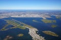 Aerial view of the John F. Kennedy International Airport (JFK) in New York