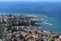 Aerial view of Jounieh harbour, in Keserwen district, Lebanon