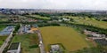 Aerial view of Jurong River and lake gardens