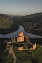Aerial view of Jvari Monastery Royalty Free Stock Photo