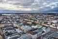 Aerial view of Kaartinkaupunki and Kluuvi neighborhoods of Helsinki Royalty Free Stock Photo