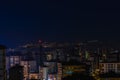 Aerial view of Kadikoy district of Istanbul city at night Royalty Free Stock Photo