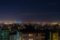 Aerial view of Kadikoy district of Istanbul city at night Royalty Free Stock Photo