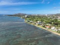 Aerial view of Kahala and the Pacific Ocean, Honolulu, Hawaii