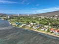 Aerial view of Kahala and the Pacific Ocean, Honolulu, Hawaii