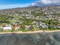 Aerial view of Kahala and the Pacific Ocean, Honolulu, Hawaii