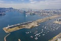 Aerial view of Kai Tak Cruise Terminal,Kwun Tong,Hong Kong Royalty Free Stock Photo