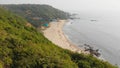 Aerial view of Kalacha beach in Goa. India.
