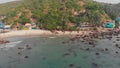 Aerial view of Kalacha beach in Goa. India.