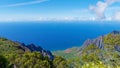 Aerial view of the Kalalau Valley and Na Pali Coast from the Kalalau Lookout in Kokee State Park Royalty Free Stock Photo