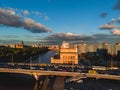 Aerial view of a Kaliningrad, former Koenigsberg, Kaliningrad Oblast, Russia, with Fishermen Village and Konigsberg Cathedral Royalty Free Stock Photo