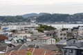 Aerial view of Kamakura city, Japan Royalty Free Stock Photo