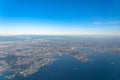 Aerial view of Kanagawa Prefecture, Japan Royalty Free Stock Photo