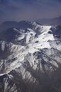 Aerial view of Karakoram mountains of Sinkiang, China Royalty Free Stock Photo