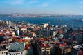 Aerial view of Karakoy quarter, Beyoglu district Royalty Free Stock Photo