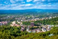 Aerial view of Karlovy Vary or Carlsbad. Czech Republic Royalty Free Stock Photo