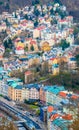 Aerial view of Karlovy Vary, Czech Republic Royalty Free Stock Photo