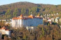 Aerial view of Karlovy Varyl. Czech Republic. Royalty Free Stock Photo