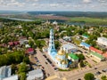 Aerial view of Kashira overlooking Vvedenskaya church