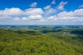 Aerial view of Kashubian Landscape Park. Kaszuby. Poland. Photo made by drone from above. Bird eye view Royalty Free Stock Photo