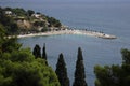 Aerial view at Kasjuni beach, Split, Croatia