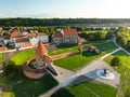 Aerial view of Kaunas castle, situated in Kaunas, Lithuania