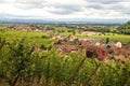 Aerial view of Kaysersberg, Alsace, France Royalty Free Stock Photo