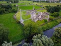 Aerial view. Kells Priory. county Kilkenny. Ireland Royalty Free Stock Photo