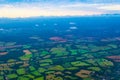 Aerial view of Kent county at sunrise England