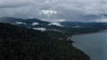 Aerial view of Kenyir Lake in the morning