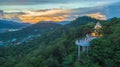 aerial view at Khao Rang viewpoint landmark of Phuket town. Royalty Free Stock Photo