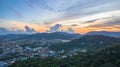 aerial view at Khao Rang viewpoint landmark of Phuket town. Royalty Free Stock Photo