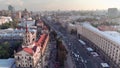 Aerial view of Khreshchatyk the capital of Ukraine