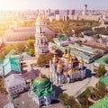 Aerial view of Kiev-Pechersk Lavra monastery, Ukraine