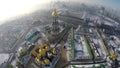 Aerial view Kiev-Pechersk Lavra in winter Royalty Free Stock Photo