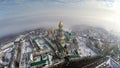 Aerial view Kiev-Pechersk Lavra in winter