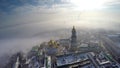 Aerial view Kiev-Pechersk Lavra in winter Royalty Free Stock Photo