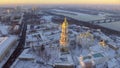 Aerial view Kiev-Pechersk Lavra in winter, Kiev , Ukraine. Royalty Free Stock Photo