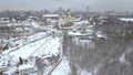 Aerial view Kiev-Pechersk Lavra in winter, Kiev , Ukraine. Royalty Free Stock Photo