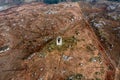 Aerial view of the Kincasslagh Martello tower in County Donegal - Ireland