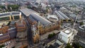 Aerial View Of Kings Cross And St Pancras Railway Stations In London, UK