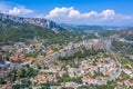 Aerial view of Klis fortress near Split, Croatia