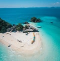 Aerial view of Koh Khai Nok in Phuket, Thailand