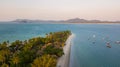 Aerial view of koh Mook or koh Muk island with beautiful sky and sunrise, in Trang Royalty Free Stock Photo