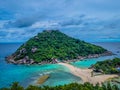 Aerial view of Koh Nang Yuan paradise island in Koh Tao, Thailand Royalty Free Stock Photo