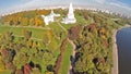 Aerial view on Kolomenskoe from Moscow river