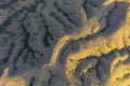 Aerial View of Komodo Island`s Eroded Landscape