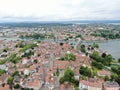 Aerial view of Konstanz, a city on Lake Constance in southern Germany. Royalty Free Stock Photo